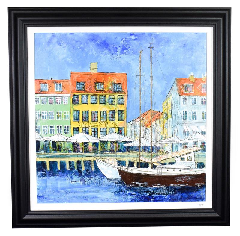 Lot 1009 - Katharine Dove (Contemporary) ''Nyhavn 17'' Signed, inscribed verso, acrylic on canvas, 75cm by...