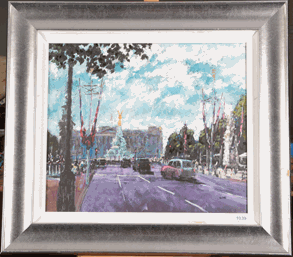 Lot 1039 - Timmy Mallett (b.1955),  ''Celebrating on the Mall'',  Signed and numbered 51/195, giclee print...