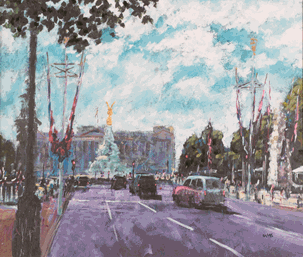 Lot 1039 - Timmy Mallett (b.1955),  ''Celebrating on the Mall'',  Signed and numbered 51/195, giclee print...