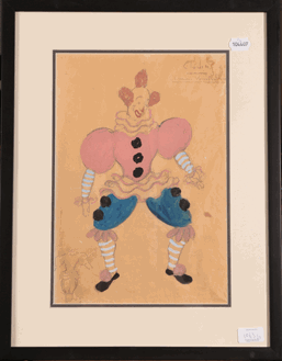 Lot 1063 - British School (20th century) ''Odd Man'' Indistinctly signed, inscribed mixed media together...
