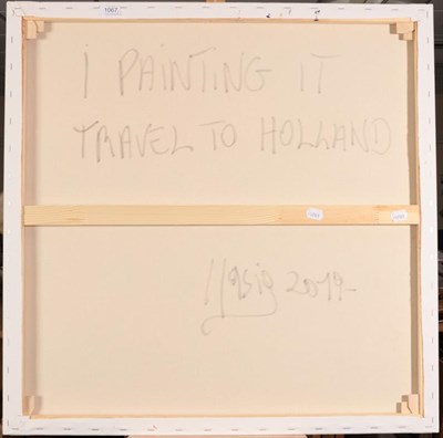 Lot 1067 - Roberto Masia (b.1958) Italian ''Travel to Holland'' Signed, inscribed verso, oil on canvas,...