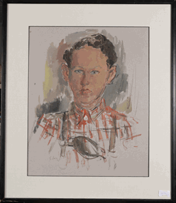 Lot 1073 - Emmanuel Levy (1900-1986) ''Anna'' Signed, oil on board, together with a further oil on board...