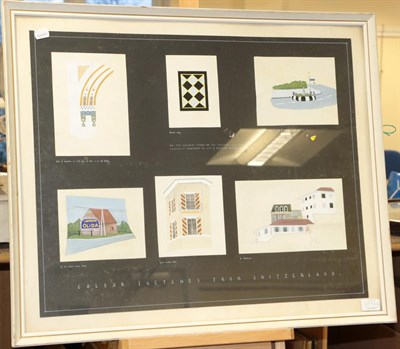Lot 1092 - Norman H G Outhwaite (20th/21st century) ''Colour Sketches from Switzerland'' Five gouache sketches