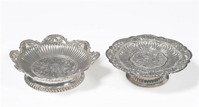 Lot 263 - Two Dutch White Metal Sweetmeat Dishes, one Haarlem 1750, one Amsterdam 1751, shaped circular...