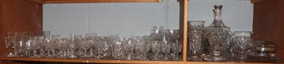 Lot 155 - A large quantity of assorted cut glass and crystal, including a large silver rimmed powder bowl and