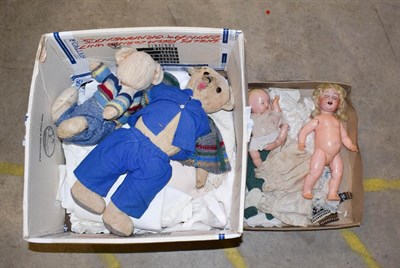 Lot 1105 - Armand Marseille 992 bisque socket head doll, with sleeping blue eyes, open mouth, blonde wig...