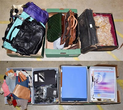 Lot 1111 - Quantity of Safor handbags, related leather swatches, handbag chains, other handbag metal wares...