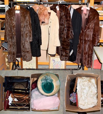 Lot 1116 - Quantity of assorted fur coats, labelled Capstick & Hamer, Brown Muffs of Bradford, gents...