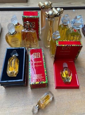 Lot 1180 - Assorted YSL dummy factices and scents, including Amarige, Ysatis, Organza, Ysatis counter...