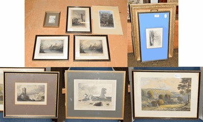 Lot 1212 - A collection of late 19th and early 20th century prints, including sea views and landscapes,...