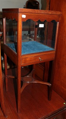 Lot 1289 - A George III mahogany washstand (converted to a display cabinet) 35.5cm square by 83cm