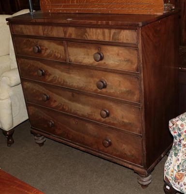 Lot 1297 - A Victorian mahogany chest of drawer, two short over three long with a concealed drawer to the...