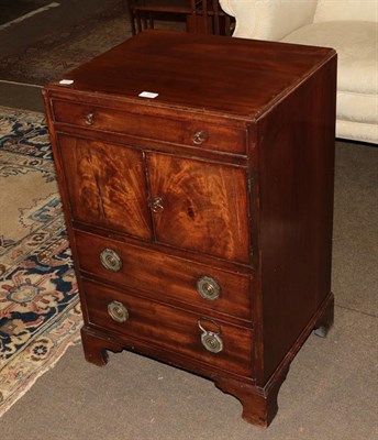 Lot 1301 - A Georgian mahogany commode (converted), 53cm by 43cm by 81.5cm