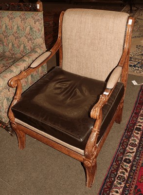 Lot 1317 - Carved armchair in the manner of Thomas Hope