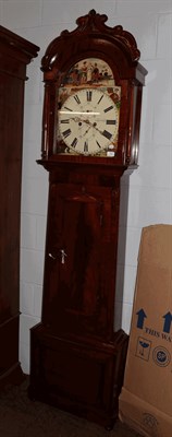 Lot 1342 - A Scottish mahogany eight day longcase clock, signed J.Welsh, Motherwell, circa 1840, carved...