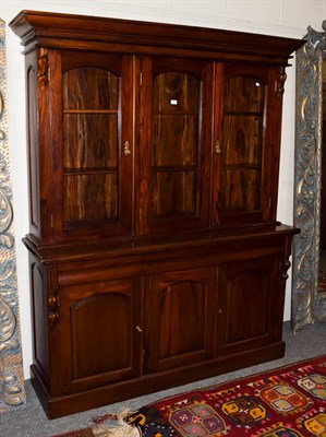 Lot 1381 - A Barker & Stonehouse mahogany glazed bookcase cabinet