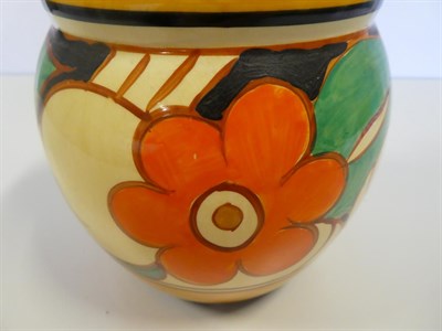 Lot 2026 - Clarice Cliff (1899-1972): A Fantasque Bizarre Floreat (Wild Rose) 358 Vase, painted with...