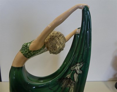 Lot 2036 - Stefan Dakon (1904-1992) for Goldscheider, An Austrian Art Deco Pottery Figure of a Dancer,...