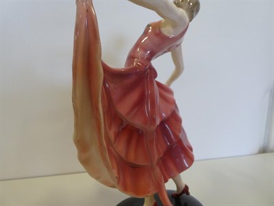 Lot 2037 - Stefan Dakon (1904-1992) for Goldscheider, The Waltz An Art Deco Pottery Figure of a Dancer,...