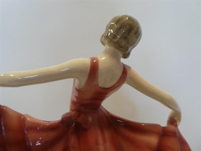 Lot 2037 - Stefan Dakon (1904-1992) for Goldscheider, The Waltz An Art Deco Pottery Figure of a Dancer,...