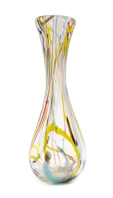 Lot 2048 - A Murano Glass Vase, attributed to Dino Martens for Aureliano Toso, clear glass with coloured...