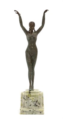 Lot 2056 - Johannes Gottfried Gotz (German, 1865-1934): A Patinated Bronze Figure, modelled as a starfish...