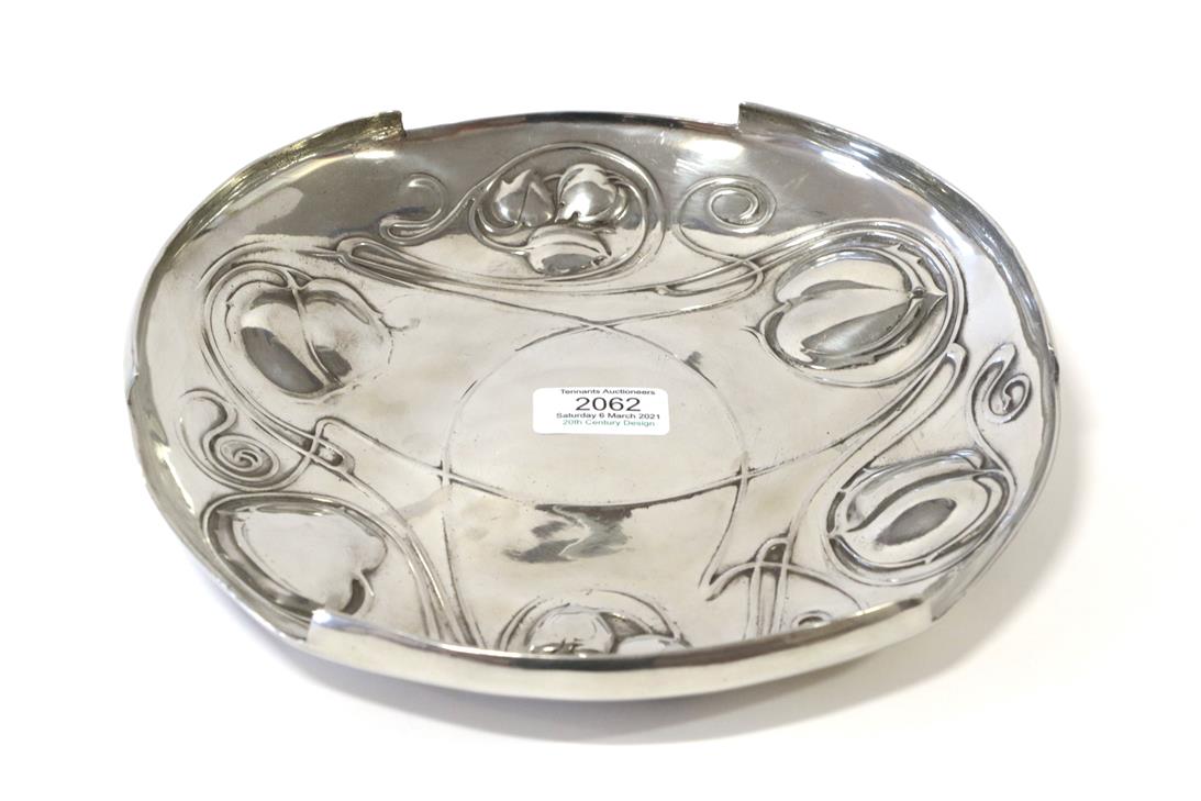 Lot 2062 - Archibald Knox (1864-1933) for Liberty & Co: ''The Bollellin'' Tudric Pewter Tray, Model...