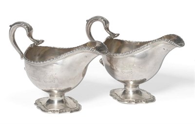 Lot 330 - A Pair of George III Sauceboats, David Whyte & William Hotnes, London 1766, the shaped...