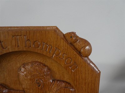 Lot 2097 - Workshop of Robert Mouseman Thompson (Kilburn): An English Oak 1976 Centenary Octagonal Easel...