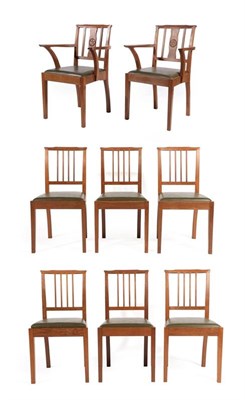 Lot 2167 - Acorn Industries: A Set of Eight (6+2) G.J.Grainger and Son (Brandsby) English Oak Dining...