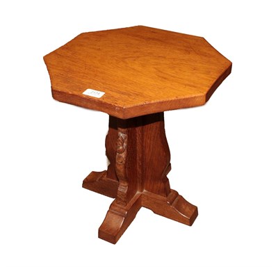 Lot 2174 - Beaverman: Colin Almack (Sutton-under-Whitestonecliffe): An English Oak Octagonal Side Table,...