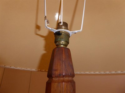 Lot 2190 - Lizardman: Martin Dutton (Huby): An English Oak Standard Lamp, octagonal column and base, with...