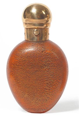 Lot 343 - A Victorian 15ct Gold Mounted Scent Bottle, Thomas Johnson, London 1881, the ovoid body of...