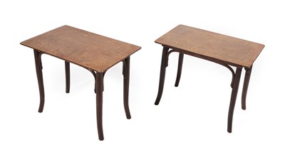 Lot 2225 - A Pair of Fischel Nursery Bentwood and Stencilled Side Tables, the rectangular tops with a...