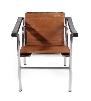 Lot 2245 - A Basculant B301 (LC1) Chair, originally designed by Le Corbusier, Pierre Jeanneret and...