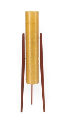 Lot 2251 - Novoplast: A Spun Fibreglass Rocket Floor Lamp, raised on three teak feet, unmarked, 113cm; and...