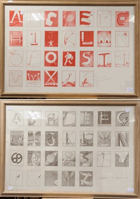Lot 1100 - Anthony Earnshaw (1924-2001) ''A-Z No1''  Signed, inscribed and dated 1971, lithograph,...