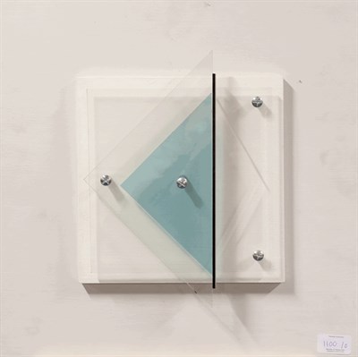 Lot 1100G - Janet Williams (Contemporary)  ''Blue Triangle/Plain Slash'' Signed, inscribed and dated 2003...