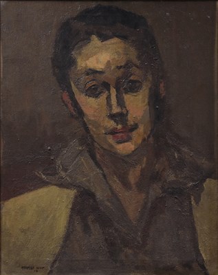 Lot 1100 - Thomas Watt (1920-1989)  Portrait of a man Signed and dated (19)53, oil on canvas, 50cm by 40cm...