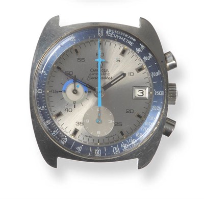 Lot 368 - A Stainless Steel Automatic Calendar Chronograph Wristwatch with 24-Hour Indication, signed...