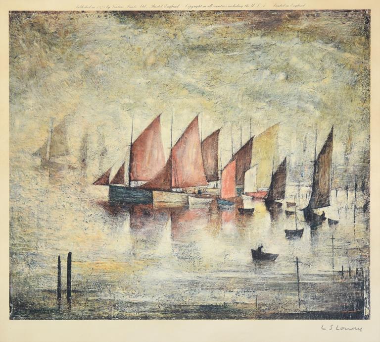 Lot 1000 - After Laurence Stephen Lowry RBA, RA (1887-1976) ''Sailing Boats'' Signed, with the Fine Art...