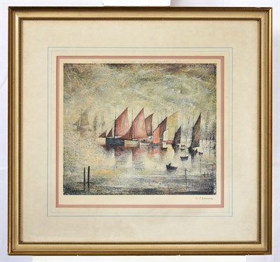 Lot 1000 - After Laurence Stephen Lowry RBA, RA (1887-1976) ''Sailing Boats'' Signed, with the Fine Art...
