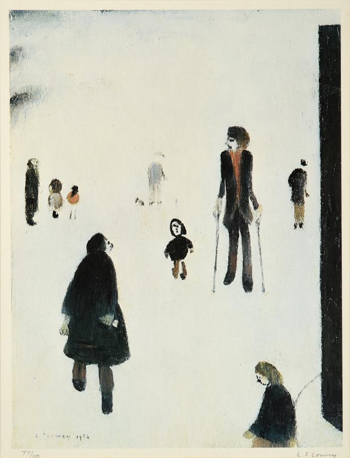 Lot 1002 - After Laurence Stephen Lowry RBA, RA (1887-1976) ''Figures in the Park'' Signed and numbered...