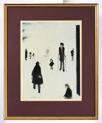 Lot 1002 - After Laurence Stephen Lowry RBA, RA (1887-1976) ''Figures in the Park'' Signed and numbered...