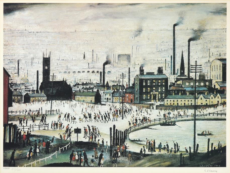 Lot 1003 - After Laurence Stephen Lowry RBA, RA (1887-1976) ''An Industrial Town'' Signed and numbered...