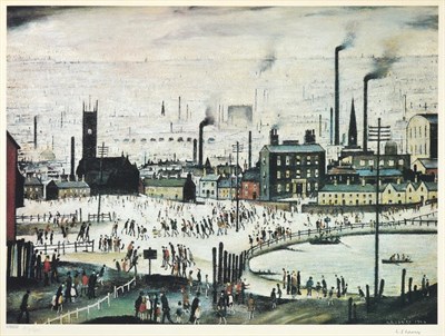 Lot 1003 - After Laurence Stephen Lowry RBA, RA (1887-1976) ''An Industrial Town'' Signed and numbered...