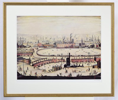 Lot 1004 - After Laurence Stephen Lowry RBA, RA (1887-1976) ''The Pond'' Signed, with the blindstamp for...