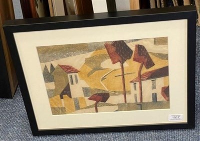 Lot 1017 - Edith Lawrence (1890-1973)  Houses and trees Signed and numbered 4/50, linocut, 22cm by 32.5cm...