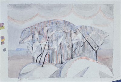 Lot 1035 - Edith Lawrence (1890-1973) Swiss town Pen, ink and pencil, together with two further mixed...