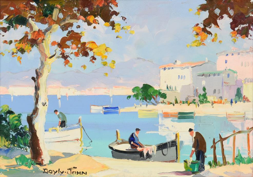Lot 1057 - Cecil Rochfort D'Oyly John (1906-1993) ''Cannes, Near Summer Casino, South of France'' Signed,...